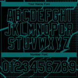 Custom Black Teal 3D Pattern Design Lightning Polka Dot Authentic Baseball Jersey