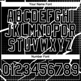 Custom Black White 3D Pattern Design Lightning Polka Dot Authentic Baseball Jersey
