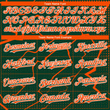 Custom Green Orange-White 3D Pattern Design Lightning Polka Dot Authentic Baseball Jersey