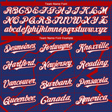 Custom Royal Red-White 3D Pattern Design Lightning Polka Dot Authentic Baseball Jersey