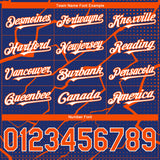 Custom Royal Orange-White 3D Pattern Design Lightning Polka Dot Authentic Baseball Jersey