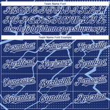Custom Royal Light Blue-White 3D Pattern Design Lightning Polka Dot Authentic Baseball Jersey