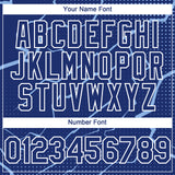 Custom Royal Light Blue-White 3D Pattern Design Lightning Polka Dot Authentic Baseball Jersey