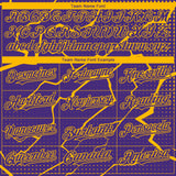 Custom Purple Gold 3D Pattern Design Lightning Polka Dot Authentic Baseball Jersey
