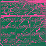 Custom Kelly Green Pink 3D Pattern Design Lightning Polka Dot Authentic Baseball Jersey