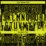 Custom Black Neon Yellow 3D Pattern Design Dripping Splatter Paint Authentic Baseball Jersey