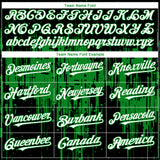 Custom Black White-Grass Green 3D Pattern Design Dripping Splatter Paint Authentic Baseball Jersey