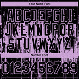 Custom Black Light Purple 3D Pattern Design Dripping Splatter Paint Authentic Baseball Jersey