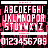 Custom Black White-Neon Pink 3D Pattern Design Dripping Splatter Paint Authentic Baseball Jersey