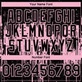 Custom Black Light Pink 3D Pattern Design Dripping Splatter Paint Authentic Baseball Jersey