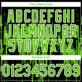 Custom Black Aurora Green-White 3D Pattern Design Dripping Splatter Paint Authentic Baseball Jersey