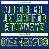 Custom Royal Green-White 3D Pattern Design Dripping Splatter Paint Authentic Baseball Jersey