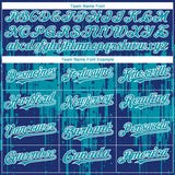 Custom Royal Teal-White 3D Pattern Design Dripping Splatter Paint Authentic Baseball Jersey