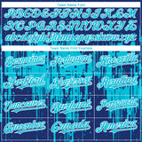 Custom Royal Lakes Blue-White 3D Pattern Design Dripping Splatter Paint Authentic Baseball Jersey
