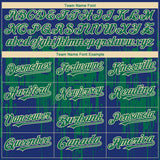Custom Royal Kelly Green-Cream 3D Pattern Design Dripping Splatter Paint Authentic Baseball Jersey