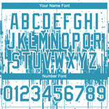 Custom White Panther Blue-White 3D Pattern Design Dripping Splatter Paint Authentic Baseball Jersey