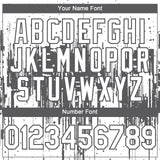 Custom White Steel Gray 3D Pattern Design Dripping Splatter Paint Authentic Baseball Jersey