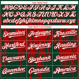 Custom Green White-Red 3D Pattern Design Dripping Splatter Paint Authentic Baseball Jersey