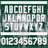 Custom Green White-Gray 3D Pattern Design Dripping Splatter Paint Authentic Baseball Jersey