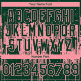 Custom Green Medium Pink 3D Pattern Design Dripping Splatter Paint Authentic Baseball Jersey