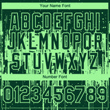 Custom Green Pea Green 3D Pattern Design Dripping Splatter Paint Authentic Baseball Jersey
