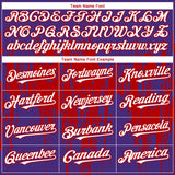 Custom Purple White-Red 3D Pattern Design Dripping Splatter Paint Authentic Baseball Jersey