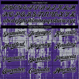 Custom Purple Black-Gray 3D Pattern Design Dripping Splatter Paint Authentic Baseball Jersey