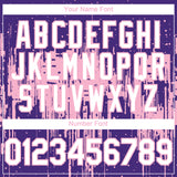 Custom Purple White-Light Pink 3D Pattern Design Dripping Splatter Paint Authentic Baseball Jersey