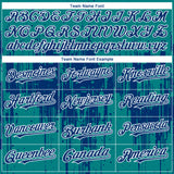 Custom Teal US Navy Blue-White 3D Pattern Design Dripping Splatter Paint Authentic Baseball Jersey