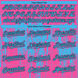 Custom Pink Sky Blue-Black 3D Pattern Design Dripping Splatter Paint Authentic Baseball Jersey