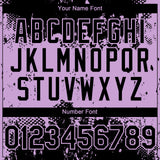 Custom Black Light Purple 3D Pattern Design Abstract Splatter Grunge Paint Authentic Baseball Jersey