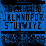Custom Black Blue 3D Pattern Design Abstract Splatter Grunge Paint Authentic Baseball Jersey