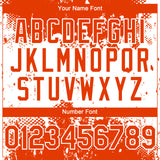 Custom Orange White 3D Pattern Design Abstract Splatter Grunge Paint Authentic Baseball Jersey