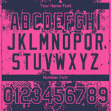 Custom Navy Pink 3D Pattern Design Abstract Splatter Grunge Paint Authentic Baseball Jersey