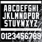 Custom Black White-Gray 3D Pattern Design Paint Stroke Grunge Streak Authentic Baseball Jersey