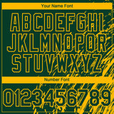 Custom Green Gold 3D Pattern Design Paint Stroke Grunge Streak Authentic Baseball Jersey