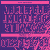Custom Purple Pink 3D Pattern Design Paint Stroke Grunge Streak Authentic Baseball Jersey
