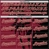 Custom Black Crimson-City Cream 3D Pattern Design Hawaii Palm Trees Tropical Coconut Authentic Baseball Jersey