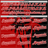 Custom Black Red-White 3D Pattern Design Hawaii Palm Trees Tropical Coconut Authentic Baseball Jersey