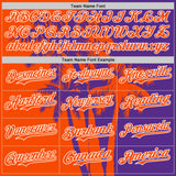 Custom Purple Orange-White 3D Pattern Design Hawaii Palm Trees Tropical Coconut Authentic Baseball Jersey