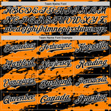 Custom Bay Orange Black-White 3D Pattern Design Paint Splash Stripe Authentic Baseball Jersey