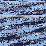 Custom Light Blue Navy-White 3D Pattern Design Paint Splash Stripe Authentic Baseball Jersey