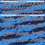 Custom Electric Blue Navy-White 3D Pattern Design Paint Splash Stripe Authentic Baseball Jersey