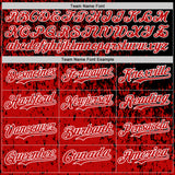 Custom Black Red-White 3D Pattern Design Abstract Fragment Splatter Authentic Baseball Jersey