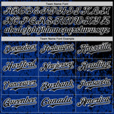 Custom Black Royal-White 3D Pattern Design Abstract Fragment Splatter Authentic Baseball Jersey