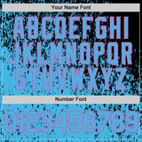 Custom Black Sky Blue-Pink 3D Pattern Design Abstract Fragment Splatter Authentic Baseball Jersey