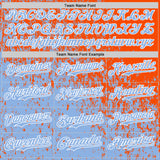 Custom Orange Light Blue-White 3D Pattern Design Abstract Fragment Splatter Authentic Baseball Jersey