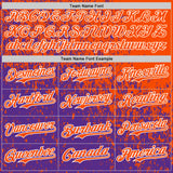 Custom Orange Purple-White 3D Pattern Design Abstract Fragment Splatter Authentic Baseball Jersey