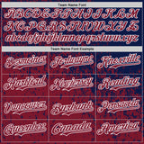Custom Navy Crimson-White 3D Pattern Design Abstract Fragment Splatter Authentic Baseball Jersey