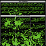 Custom Black Grass Green Splatter Authentic Baseball Jersey